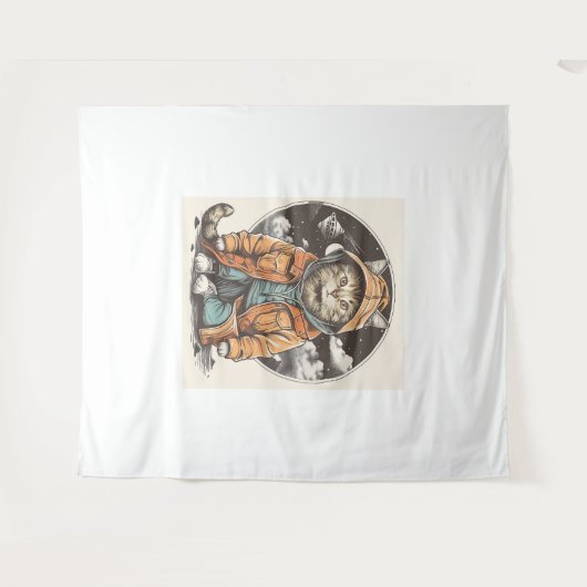 Tenture Rencontre de chat (Devant (Horizontal))