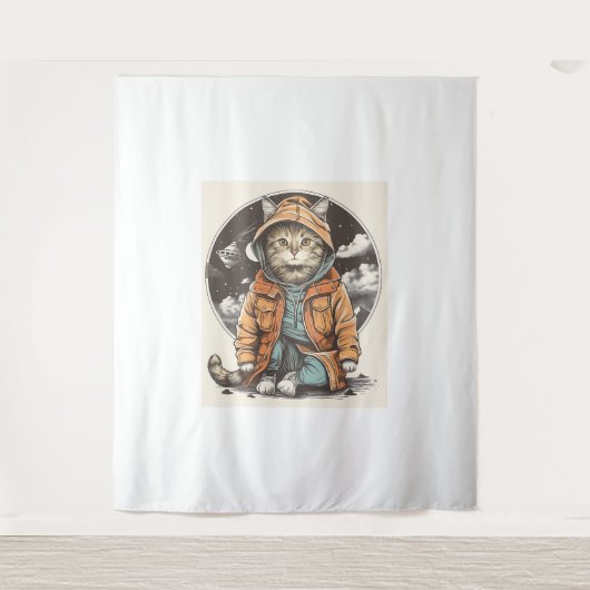 Tenture Rencontre de chat (Devant)