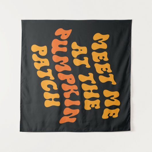 Tenture Rencontrez-Moi Au Patch Citrouille (Devant (Horizontal))