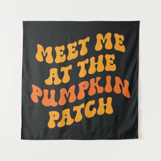 Tenture Rencontrez-Moi Au Patch Citrouille (Devant)