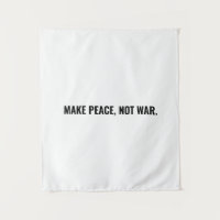 Rendre la paix pas guerre blanc noir texte minimal