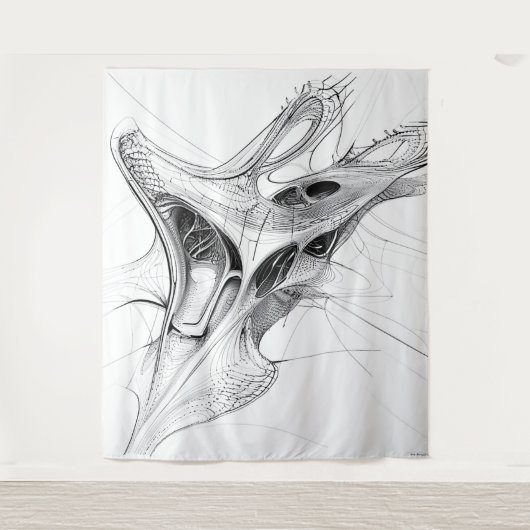 Tenture Rendu Architectural Futuriste : Wavvy (Devant)