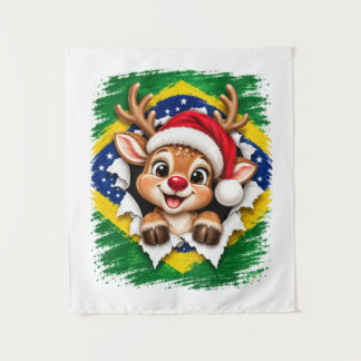 Tenture Renneau de Noël brésilien
