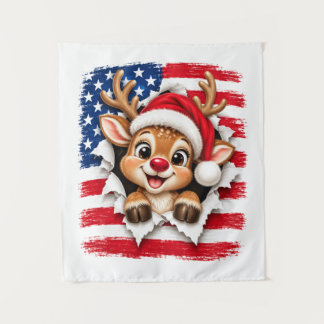 Tenture Rennes de Noël américains