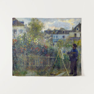 Tenture Renoir - Claude Monet peignant dans son jardin