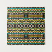 Tenture Répétez. Broderie géométrique transparente. Décora (Devant)