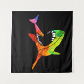 Tenture Requin coloré (Devant (Horizontal))