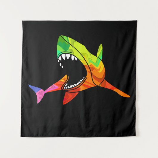 Tenture Requin coloré (Devant)