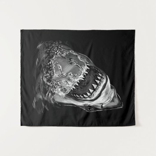 Tenture Requin effrayant (Devant (Horizontal))