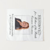 Tenture Réservé Photo Mémorial Mariage Mère de la Mariée (Devant (Horizontal))