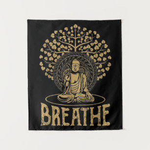 Tenture Respire l'idée du Bouddha Yoga et méditation