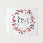 Tenture Ressort sur mesure Fond Mariage floral Booth (Devant (Horizontal))