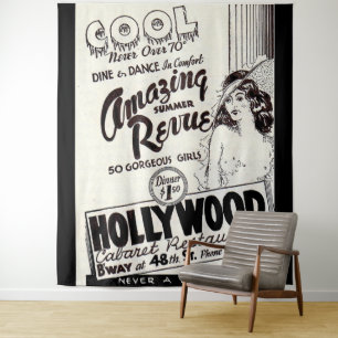 Tenture Restaurant hollywoodien Cabaret des années 1930
