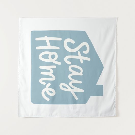 Tenture Rester à la maison (Devant (Horizontal))