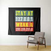 Tenture Restez à la maison Ingénieurs et portez un masque (En situation (horizontale))