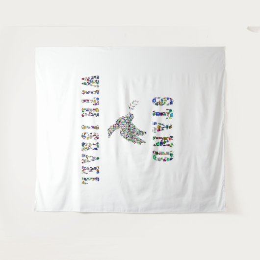 Tenture Restez avec Israël (Devant (Horizontal))