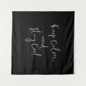 Tenture restez calme et restez cool (Devant (Horizontal))