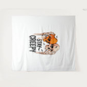 Tenture Restez Déplaisant PNG, Rétro Halloween crâne (Devant (Horizontal))