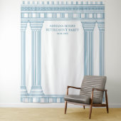 Tenture Retirement Party in blue (En situation)