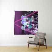 Tenture Retour à la fête dansante rétro des années 80 Toil (En situation (horizontale))