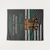 Tenture Retraite militaire Cuir mince Ligne verte Armée (Devant (Horizontal))