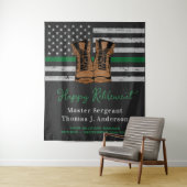 Tenture Retraite militaire Cuir mince Ligne verte Armée (En situation)