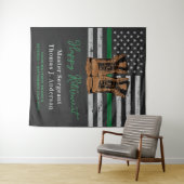 Tenture Retraite militaire Cuir mince Ligne verte Armée (En situation (horizontale))