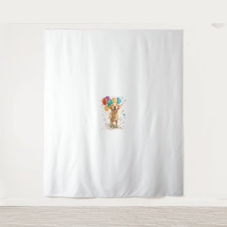 Tenture Retriever clown - Chien de cirque avec ballons