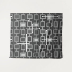 Tenture Retro 1950 Gray Motif géométrique