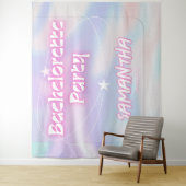 Tenture Retro Bachelorette Party Arrière-plan rose Super (En situation)