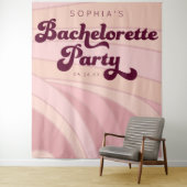 Tenture Retro Bachelorette Party Backdrop Funky (En situation)