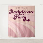 Tenture Retro Bachelorette Party Backdrop Funky (Devant)