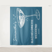 Tenture Retro Bachelortie Party Backdrop Boho bleu Turquoi (Devant)