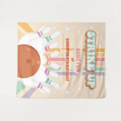 Tenture Retro Bowling anniversaire de enfant Party (Devant (Horizontal))