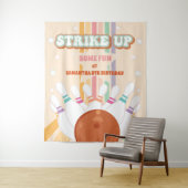 Tenture Retro Bowling anniversaire de enfant Party (En situation)