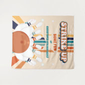 Tenture Retro Bowling anniversaire de enfant Party (Devant (Horizontal))
