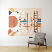 Tenture Retro Bowling anniversaire de enfant Party (En situation (horizontale))