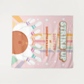 Tenture Retro Bowling anniversaire de enfant Party (Devant (Horizontal))