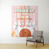 Tenture Retro Bowling anniversaire de enfant Party (En situation)