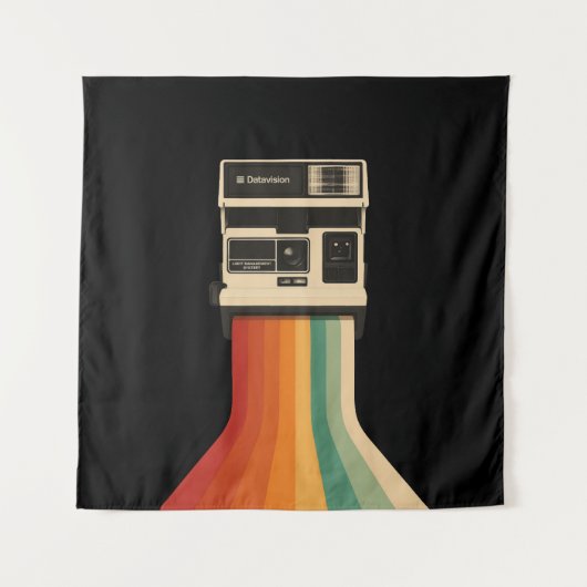 Tenture Retro Camera with Rainbow Print (Devant)