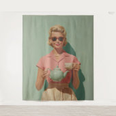 Tenture Retro Chic Tea Party (Devant)