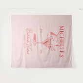 Tenture Retro Cocktail Bachelorette Party (Devant (Horizontal))