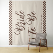 Tenture Rétro Cool future mariée Fête de mariage toile de (En situation)