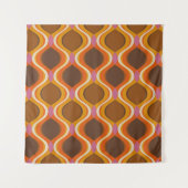 Tenture Retro courbe sans couture motif. wallp style les a (Devant)
