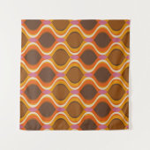 Tenture Retro courbe sans couture motif. wallp style les a (Devant (Horizontal))