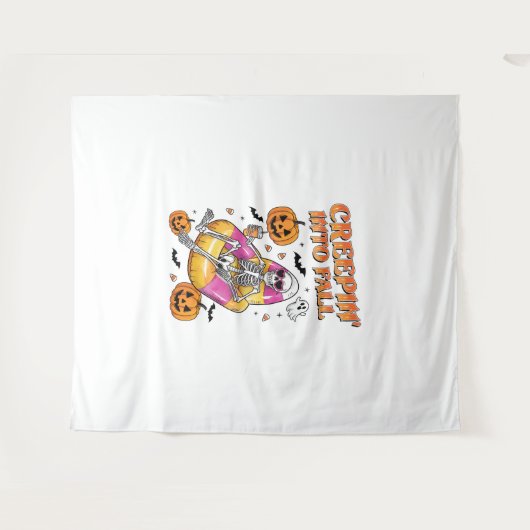 Tenture Retro Creepin dans Halloween d'automne (Devant (Horizontal))