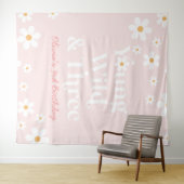 Tenture Retro Daisy Young Wild et Three Birthday (En situation (horizontale))