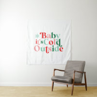 Retro Font Baby, il fait froid dehors Noël