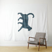 Tenture Retro Funny Denim Patch animal chat T-shirt (En situation (horizontale))