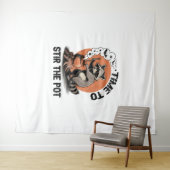 Tenture Retro Halloween Feral Time to Stir Pot (En situation (horizontale))